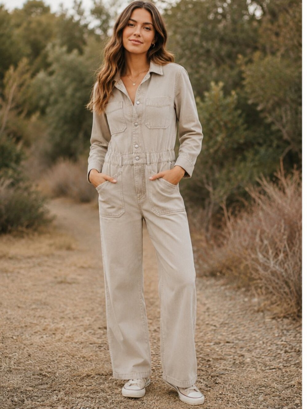 Universal Thread Beige Utility Jumpsuit